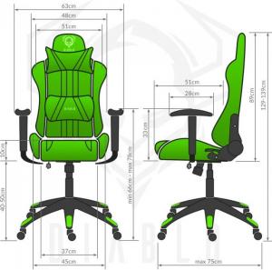 Fotel Diablo Chairs X-One Czarno-zielony 10