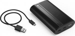 Powerbank Hama POWER PACK "X13", 13000 mAh, 3A, Czarny + kabel micro-usb + adapter usb-c 2