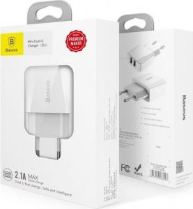 Ładowarka Baseus Mini Dual-U 2x USB-A 2.1 A (BSU022WHT) 4