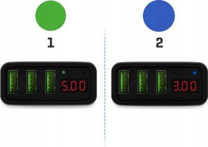 Ładowarka Rock T14 LED 3x USB-A 3 A (6950290683534) 3