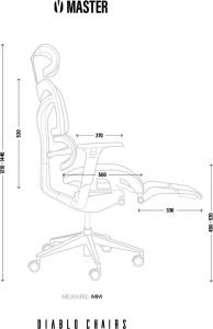 Krzesło biurowe Diablo Chairs V-Master Szare 2