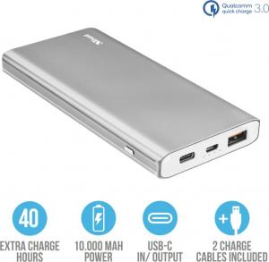 Powerbank Trust Urban Omni 10000 mAh Srebrny  (22701) 2