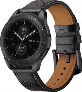 Alogy Skórzany pasek leather band Samsung Gear S3 /Watch 46 mm czarny (4827X1) 1