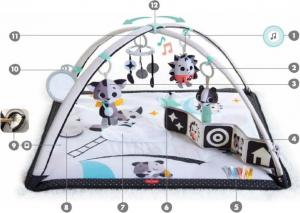 Tiny Love Mata edukacyjna Gimnastyka dla bobasa z pałąkami - Magiczna Kraina - czarno-biała 4