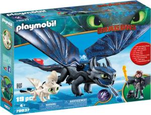 Playmobil Dragons Szczerbatek i Czkawka z Małym Smokiem (70037) 1