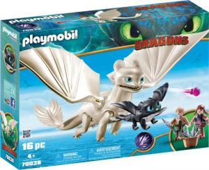 Playmobil Dragons Biała Furia z Małym Smokiem i Dziećmi (70038) 1