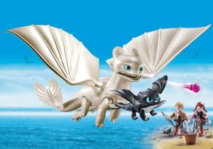 Playmobil Dragons Biała Furia z Małym Smokiem i Dziećmi (70038) 4