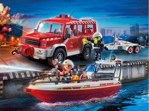 Playmobil Samochód strażacki z łodzią strażacką (70054) 2