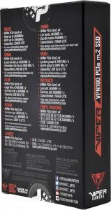 Dysk SSD Patriot Viper VPN100 256 GB M.2 2280 PCI-E x4 Gen3 NVMe (VPN100-256GM28H) 18