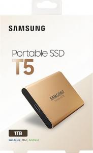 Dysk zewnętrzny SSD Samsung SSD T5 1 TB Złoty (MU-PA1T0G/EU) 8