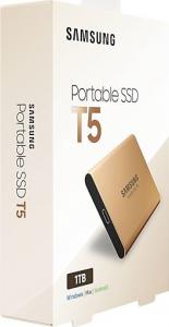 Dysk zewnętrzny SSD Samsung SSD T5 1 TB Złoty (MU-PA1T0G/EU) 10