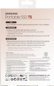 Dysk zewnętrzny SSD Samsung SSD T5 500 GB Czerwony (MU-PA500R/EU) 9