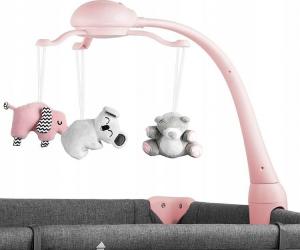 KinderKraft Łóżeczko turystyczne Joy z akcesoriami różowe 2