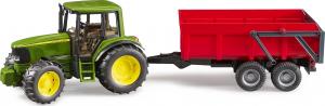 Bruder Traktor John Deere 6920 z czerwoną przyczepą (02057) 1