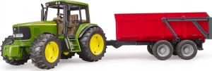 Bruder Traktor John Deere 6920 z czerwoną przyczepą (02057) 3