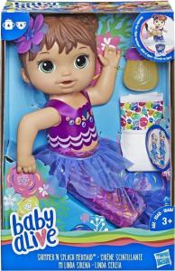 Hasbro Baby Alive Lala Migocząca Syrenka brunetka (E3691) 1