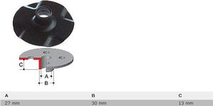 Makita SZABLON 30mm RP1801/RP1800/RP2301/RP2300/RP3612/RP0900/3620/RT0700 M164471-6 - 164471-6 1