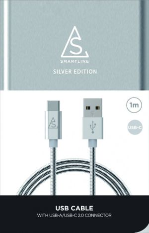 Kabel USB BlueLounge USB-A - USB-C 1 m Srebrny (613362) 2