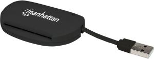 Manhattan Stykowy czytnik kart pamięci SIM/Smart na USB-A 2.0 zewnętrzny czarny (102032) 3