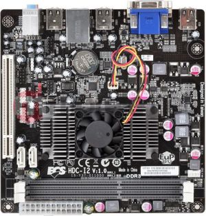 Płyta główna ECS FT1.HDC-I2(1.0)..(ZACATE E-350/1.6G/ON D1/VT1705) .HD 6CH.GIGA LAN..W/WHQL/ retail/ECS ( FT1.HDC-I2 1.0 ) 1