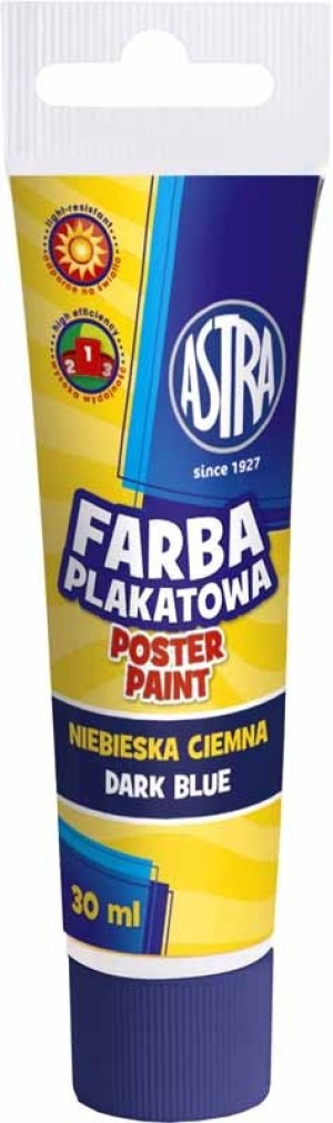 Astra Farba plakatowa Tuba 30 ml ciemnoniebieska (83110914) 1