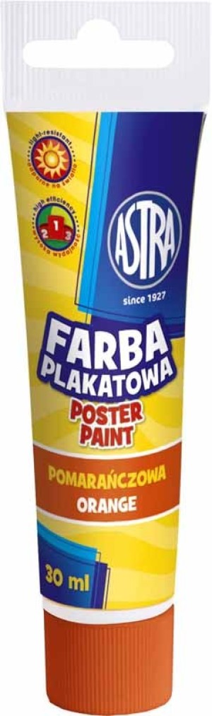 Astra Farba plakatowa Tuba 30 ml pomarańczowa (301107001) 1
