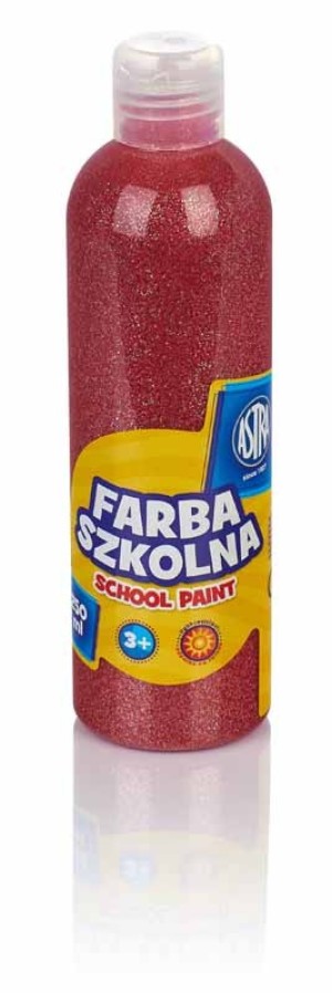 Astra Farba szkolna 250 ml brokatowa czerwona (301217043) 1