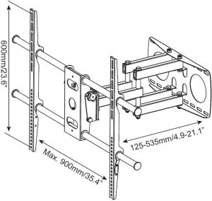 Techly Uchwyt ścienny ICA-PLB 180L 50'' - 100'' 3