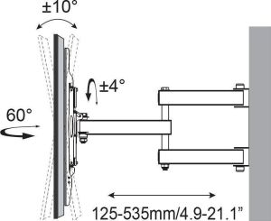 Techly Uchwyt ścienny ICA-PLB 180L 50'' - 100'' 4