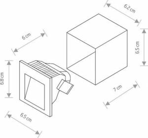 Kinkiet Nowodvorski Kinkiet podtynkowy zewnętrzny Step 1x3W LED IP44 biały 6908 - 6908 2
