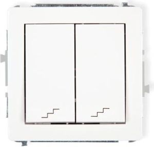 Karlik DECO łącznik podtynkowy podwójny schodowy białe (DWP-33) 1