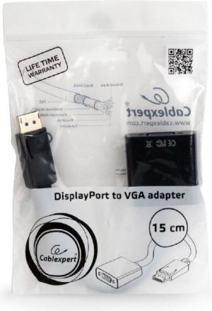 Adapter AV Gembird DisplayPort - D-Sub (VGA) biały (A-DPM-VGAF-02-W) 2