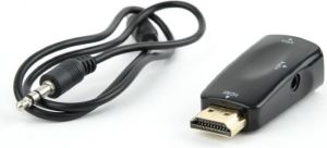 Adapter AV Gembird HDMI - D-Sub (VGA) + Jack 3.5mm czarny (AB-HDMI-VGA-02) 1