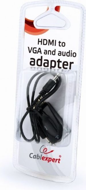 Adapter AV Gembird HDMI - D-Sub (VGA) + Jack 3.5mm czarny (AB-HDMI-VGA-02) 2