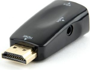 Adapter AV Gembird HDMI - D-Sub (VGA) + Jack 3.5mm czarny (AB-HDMI-VGA-02) 3