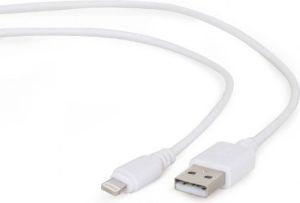 Kabel USB Gembird Lightning 10cm, biały (CC-USB2-AMLM-W-0.1M) 1