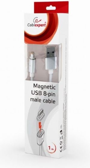 Kabel USB Gembird USB-A - Lightning 1 m Srebrny (CC-USB2-AMLMM-1M) 2