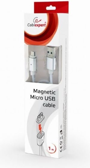 Kabel USB Gembird USB-A - microUSB 1 m Biały (CC-USB2-AMmUMM-1M) 1
