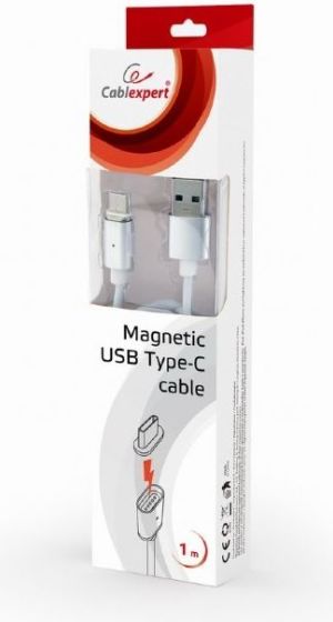 Kabel USB Gembird USB-A - USB-C 1 m Biały (CC-USB2-AMUCMM-1M) 2