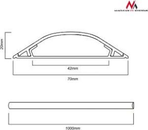 Organizer Maclean Listwa maskująca Szary 1 sztuka  (MCTV-674) 5