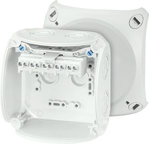 Helsen Puszka natynkowa odgałęźna szara IP65 B/Z 104x104x70 (KF0404G) 1