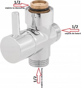 Słuchawka prysznicowa Deante PRZEŁĄCZNIK FUNKCJI DO DESZCZOWNI PEONIA Z BATERIĄ, OREGANO - XNCO0FCD1 2