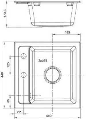 Zlewozmywak Deante Zlewozmywak Zorba + bateria Nemezja - 44 x 44 cm (ZQZA7103) 2