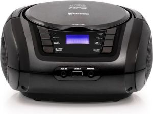 Radioodtwarzacz Vakoss Boombox z CD/ FM/ USB/ wyświetlacz LCD, czarny (PF-6542K) 1
