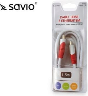 Kabel Savio HDMI - HDMI 1.5m biały (CL-119) 3