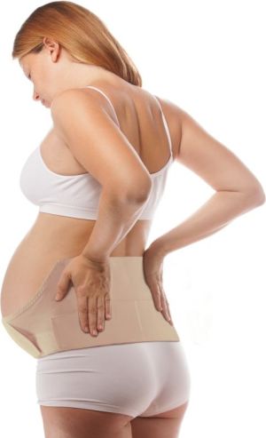 Pas ciążowy TOROS-GROUP ze wzmocnieniem beżowy r.1 2