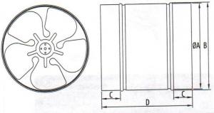 Dospel Wentylator przemysłowy 200mm WB 200 osiowy (007-0118) 4