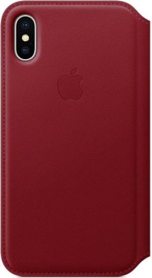 Apple Etui Leather Folio do iPhone X, czerwony (MRQD2ZM/A) 1