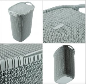 Kosz na pranie Curver Knit 57L błękitny (228411                         ) 3