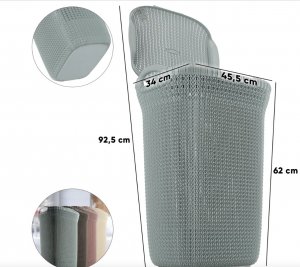 Kosz na pranie Curver Knit 57L błękitny (228411                         ) 4